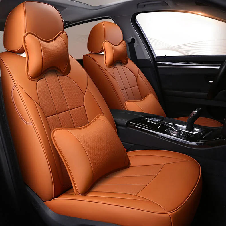 

custom cowhide car seat cover leather for 7 Seat Toyota Sienna LE XLE Peugeot 308SW Subaru Tribeca Volvo XC90 accessory styling