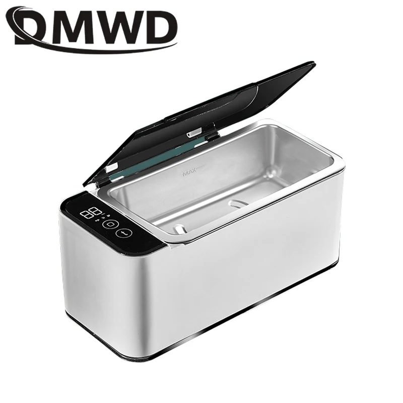 DMWD Ultrasonic Cleaner Stainless Steel Washing Bath Machine Glasses Jewelry Watch Denture Mini Ultrasound Wave Cleaning Tank