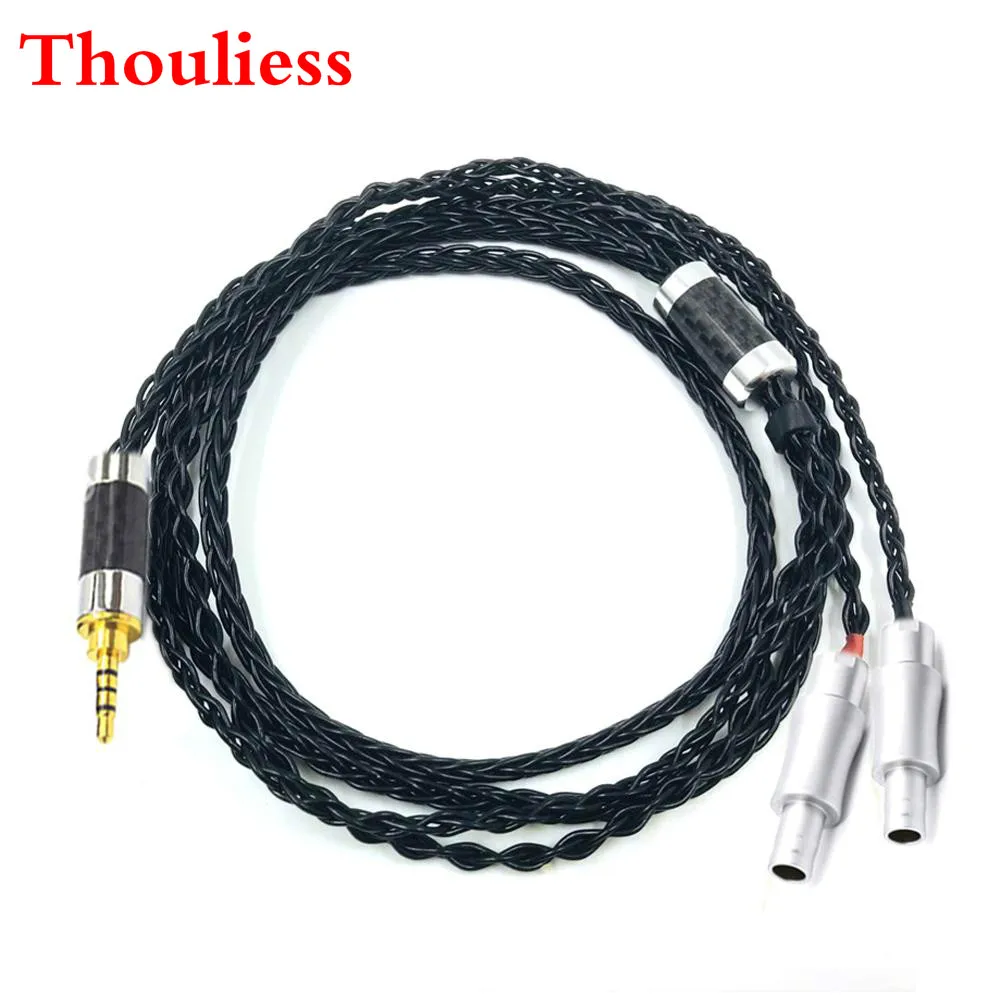 

Thouliess HIFI Custom Made 2.5/3.5/4.4mm Balanced Silver Plated Cable 8Core Detach Cable for HD800 HD800S HD820 Headphones