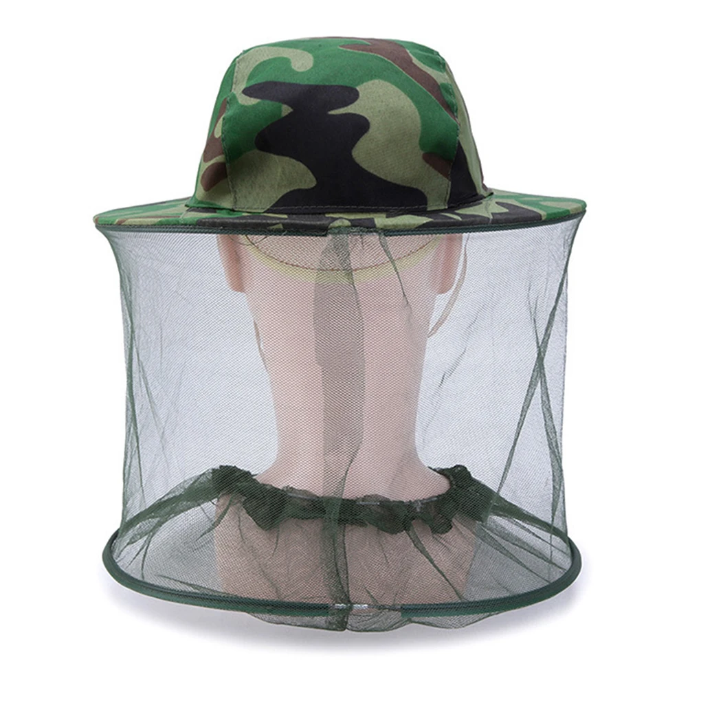 Mosquito Head Face Protector Net Hat Insect Bugs Bee Proof Mesh Hat Beekeeping Hat Outdoor Fishing Sun Cap Face Protector