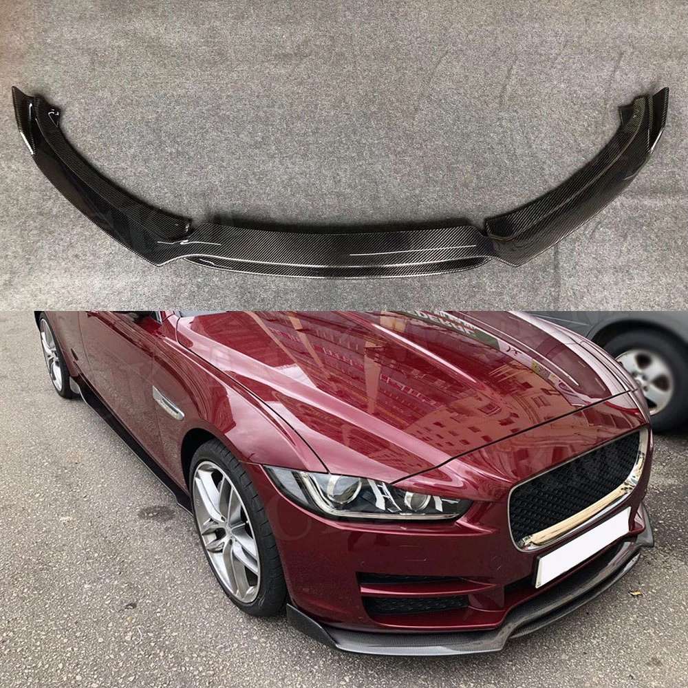 

Front Bumper Lip Spoiler For Jaguar XE Sedan 4 Door 2015 -2018 Car Bumper Chin Cover Trim Carbon Fiber Shovel