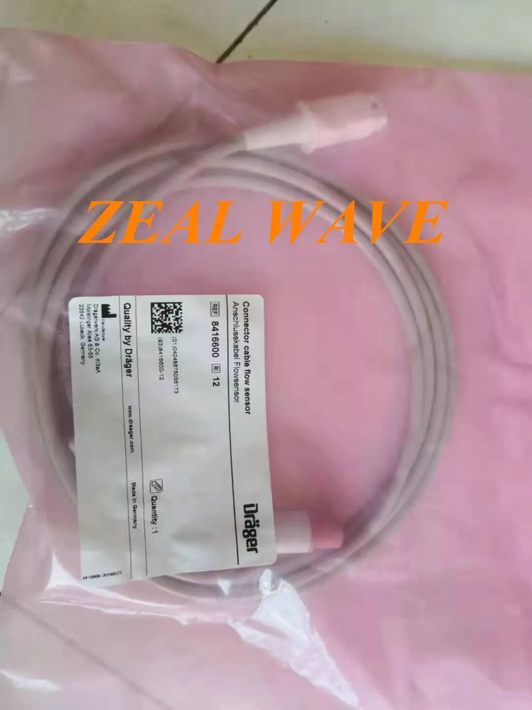 Drager Newborn Flow Sensor Connection Line  For New Machine V300VN500  8416600