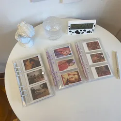 SKYSONIC-Carpeta de macarrones de 3 pulgadas, cubierta de álbum de fotos, hojas sueltas, carcasa suave con 5 bolsas de papel, tarjetero, organizador de libros