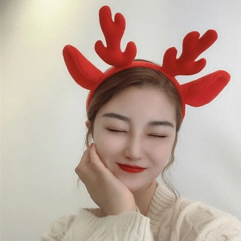 Merry Christmas Reindeer Antler Hair Hoop Xmas Kids Headband Headwear Christmas Home Decorations New Year  Christmas Decor