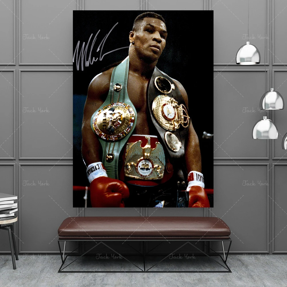 

"Boxing Mike Tyson" Wall Art Oil Painting Poster Canvas Painting Print Modular Pictures For Living Room Decoration Frame