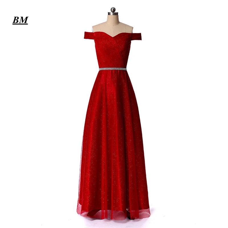 BM New A-Line Gradient Prom Dresses Beaded Lace Up Long Ombre Formal Evening Party Gown Vestidos Robe De Soiree BM281