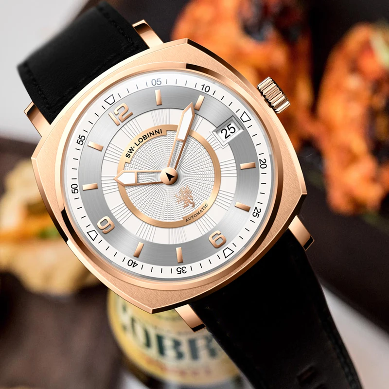 Lobinni Vierkante Horloge Mechanische Limited Edition Seagull Mannen Automatische Часы Механика Мужские Pagani Ontwerp Relogio Masculino