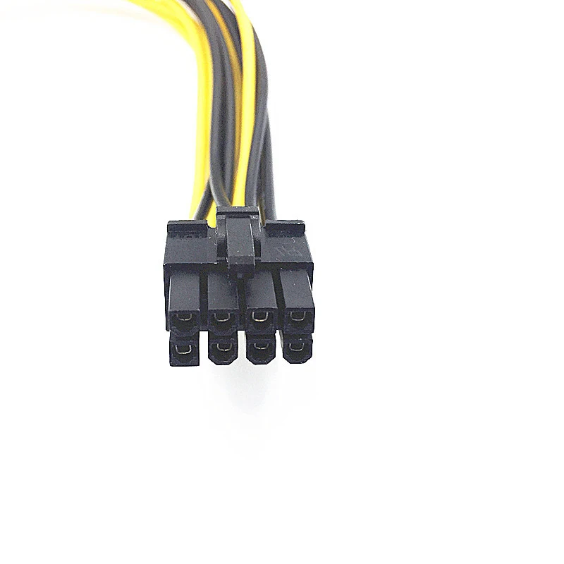 8Pin Male To Double 6Pin Female 20cm CPU 8 Pin To Graphics Video Card PCI Express Power Splitter Cable