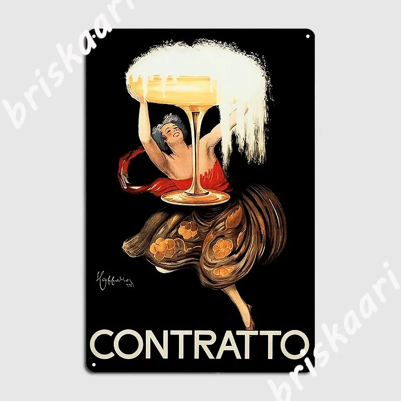 Contratto Poster Metal Plaque Poster Vintage Cinema Garage Wall Plaque Kitchen Tin Sign Posters