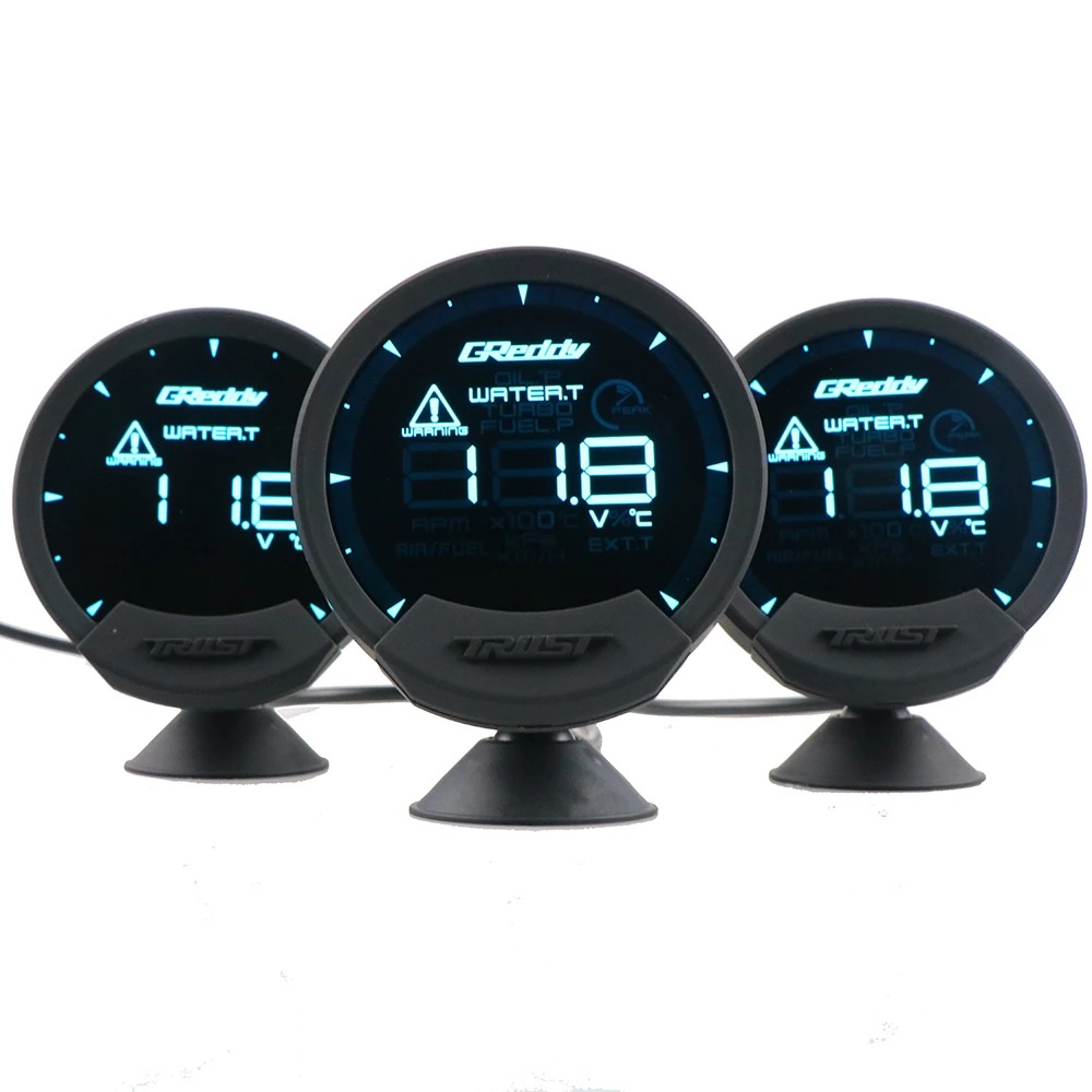 Greddi Sirius 7 Colors LCD Head Up Display Boost Water&Oil Temp Oil Press RPM Fuel Pressure Air-fuel Ratio EGT Gauge