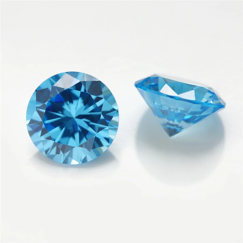 1~12mm 5A Runde Lose Zirkonia-Steine Weiß Goldgelb Rosa Granat Meeresblau Mix 5 Farben CZ Edelsteine für Schmuckherstellung – Detail 3
