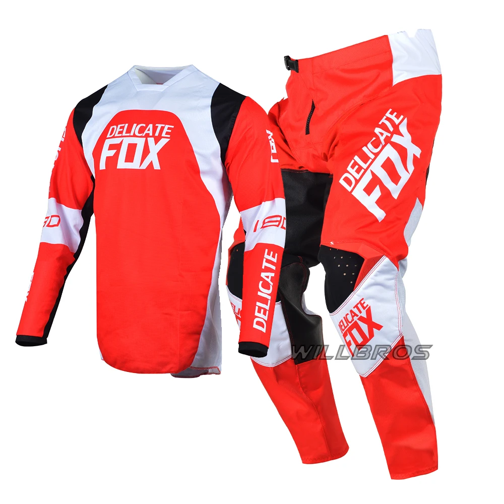 180 Trice Lux Gear Set Motocross Racing Jersey Pants MTB Bike Cycling Kits Offroad Dark Grey Suit Men