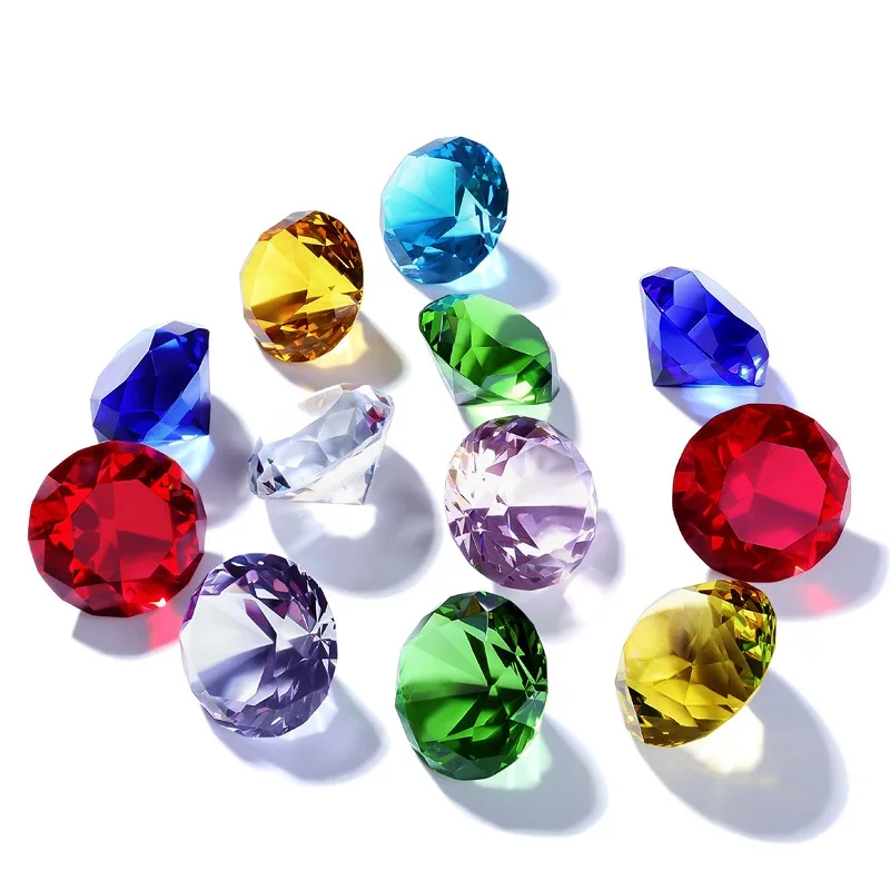 Giant Jewel for Wedding Party Favour, Colorful Crystal Diamond, Pink, Red, Blue Paperweight, Happy Birthday,Decoration Gift Toy