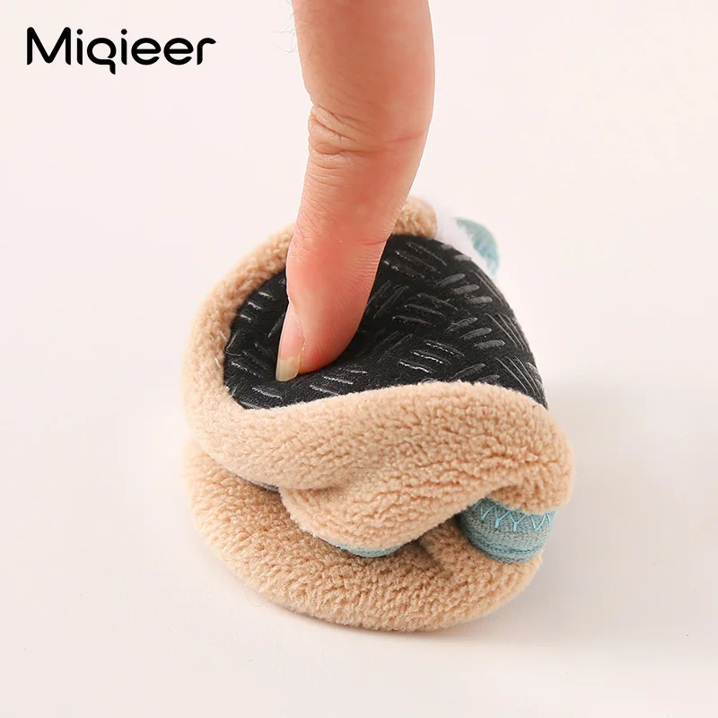 Baby Shoes Winter Soft Lamb Wool Boys Girls Cartoon Animals Home Warm Slippers Toddler Infant Newboarn Indoor Floor Sapatos