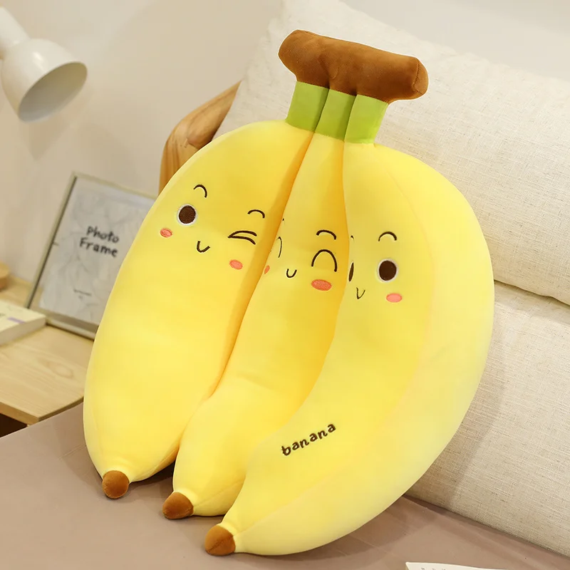 35-70cm Creative Cartoon Banana Plush Pillow Kawaii Sofa Cushion Toy Cute Doll Fruit Gift