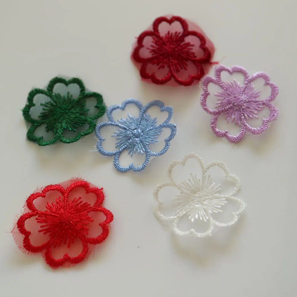 10 Stück Bestickte Blumen-Aufnäher für Kleidung, DIY-Applikationen, Hochzeitskleider-Dekoration, Parch Ropa – Detail 13