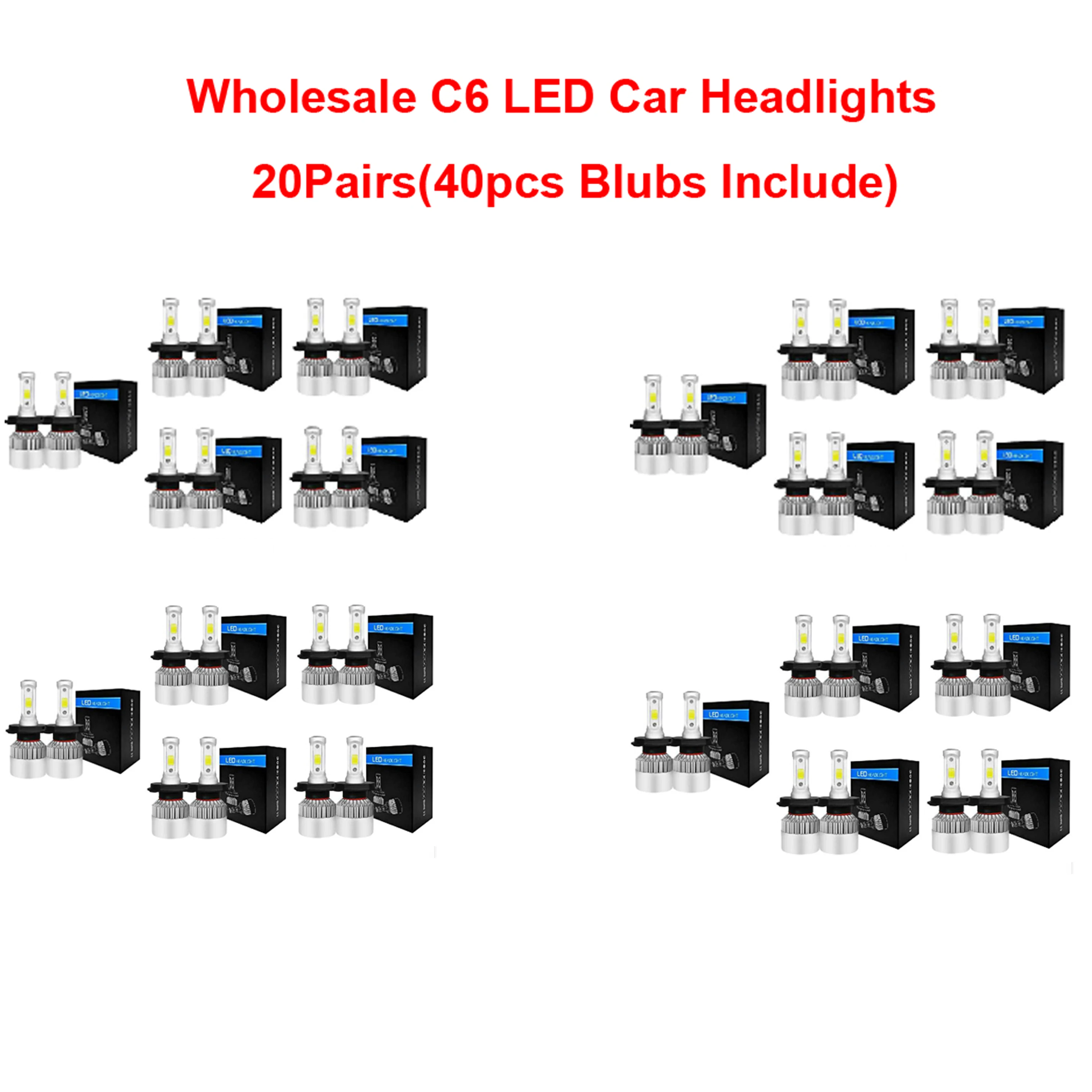 

20pairs H7 H4 Mini Car Headlights 80W 8000lm Car Led Light Bulbs H1 H3 H9 H11 Automobiles Headlamp 6500K Led 12V 24V Fog Lamp