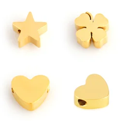 5pcs Stainless Steel Charms High Polished Cross Star Heart Pendant For Making DIY Bracelet Necklace Handmade Jewelry Accessories
