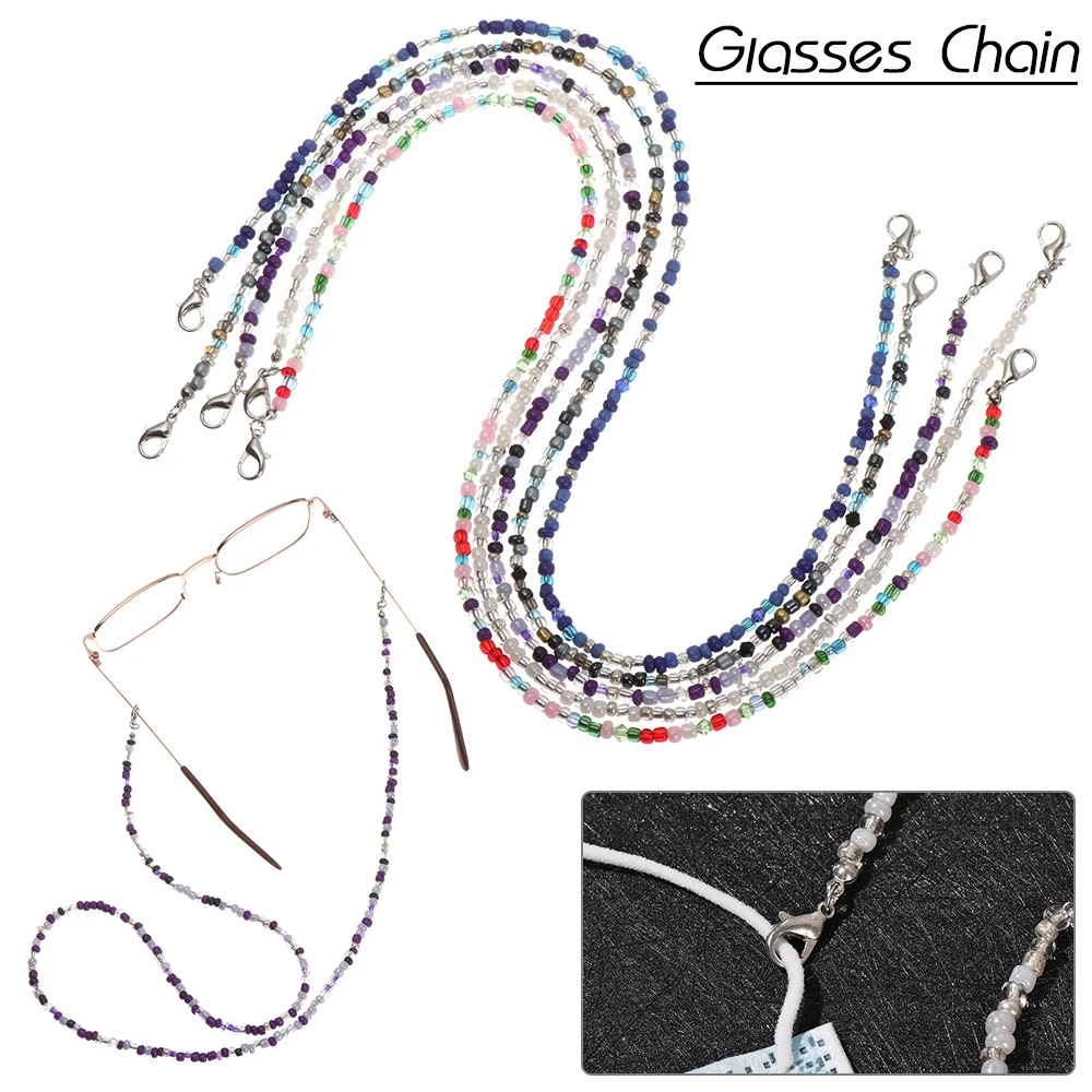 Colorful Acrylic Beaded Chain Face Mask Lanyards Eyeglasses Strap Cord Holde Anti-lost Reading Glasses Chain Accessories