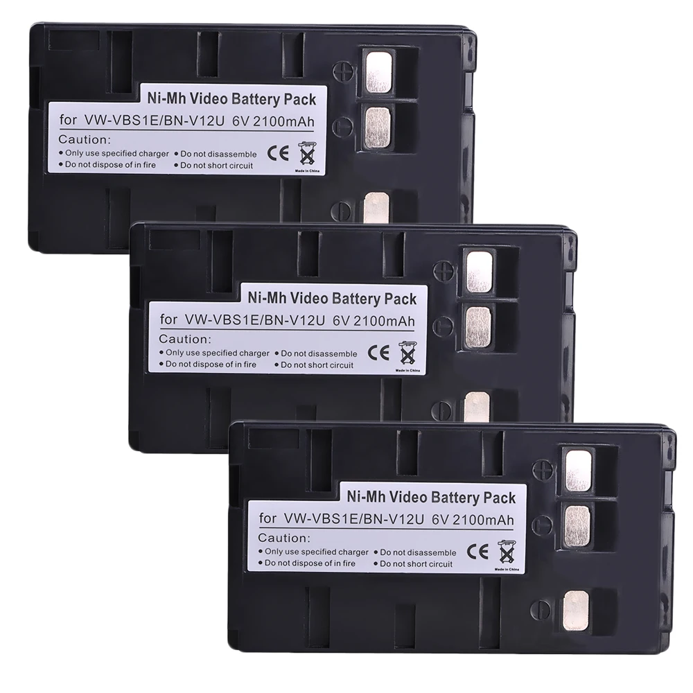 3Pcs VW-VBS1E BN-V12U Battery for JVC VW VBS1E BN V12U, BN-V10U, BN-V11U, BN-V12U, BN-V14U, BN-V15, BN-V18U, BN-V22U, BN-V24U, B