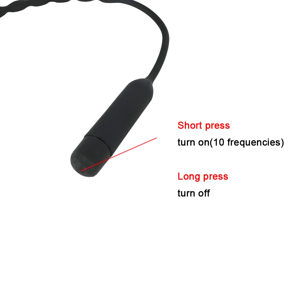 남성 남근 자극용 요도 진동기, 섹스 토이, 10 주파수 진동, 남근 귀두 플러그, 35cm 요도 확장기, 성인 제품