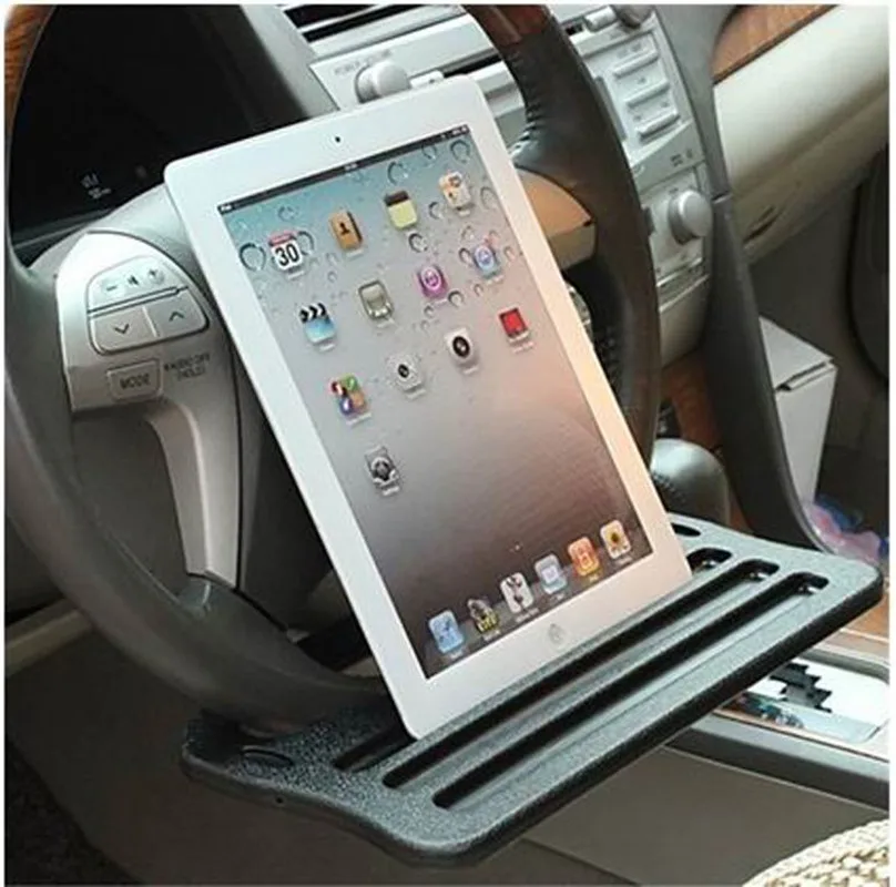 Car Holder Tablet Stand Drink Holder Universal Steering Wheel Tablet Car Holder iPad Stand Desk Table iPad Support Wheel Tray