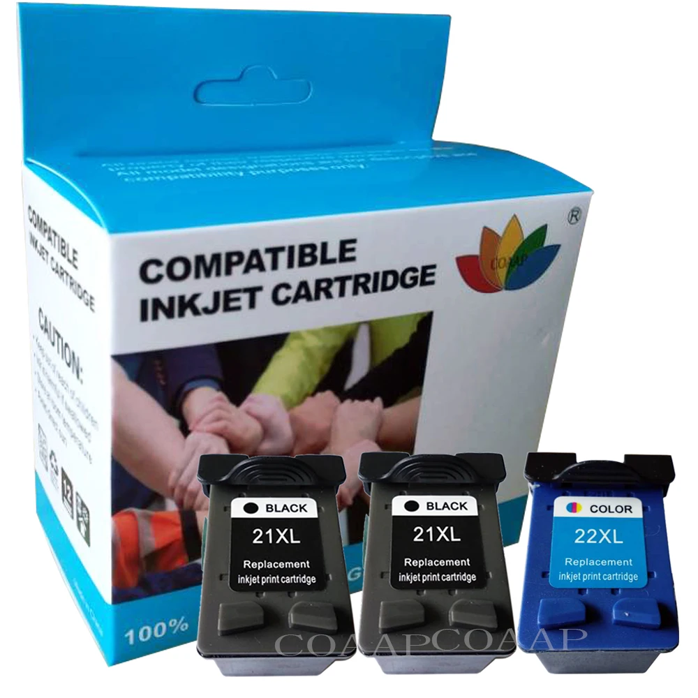 Compatible ink for HP 21 XL C9351A BLACK HP22 C9352A CLOUR INKJET CARTRIDGES HP Deskjet 3920 3940 D1360 D1460 D1470 D2430 D2460