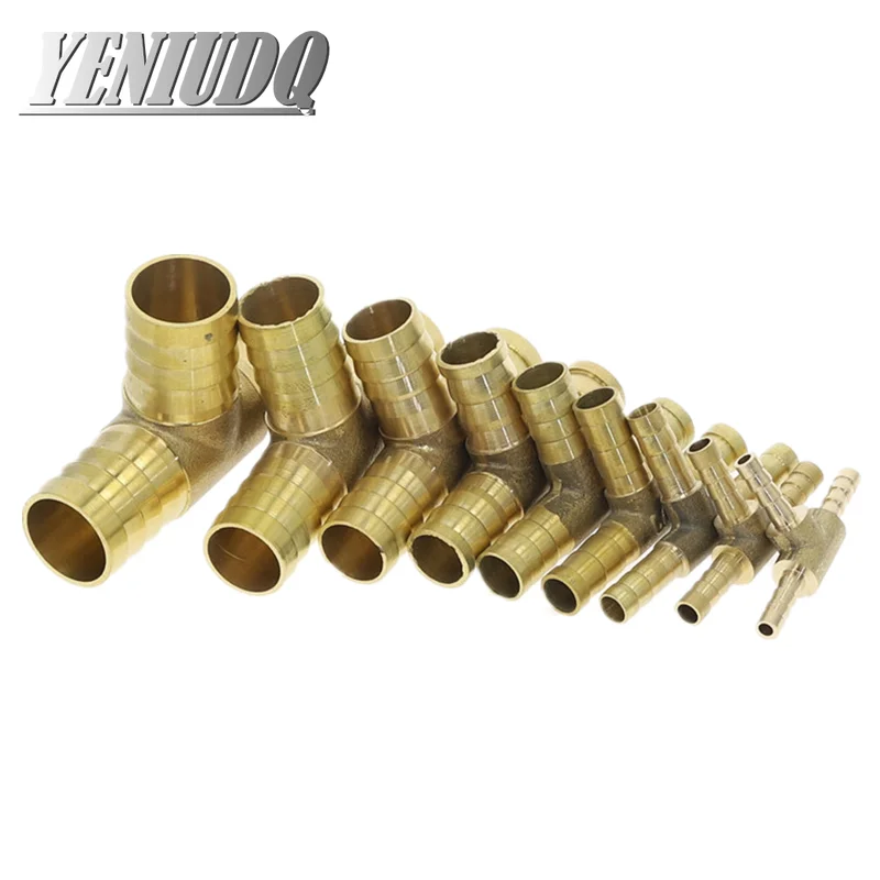 ANGEEK 6 Stück 1/4Außengewinde Winkel 90° Messing Schlauchanschluss, PT 1/4 Zoll x 8 mm Kupplung Anschluss Schlauchverbinder, Stecker Adapter Schlauchadapter mit 6 Stück Schlauchschelle
