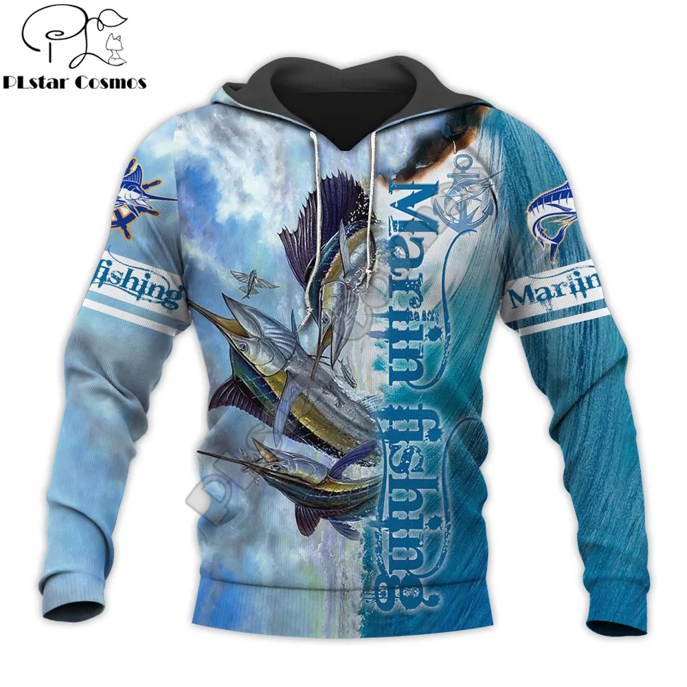 

Drop shipping Marlin Fishing 3D Printing Mens Hoodie Unisex hoodies Sweatshirt Autumn Streetwear Casual Jacket Tracksuit KJ765