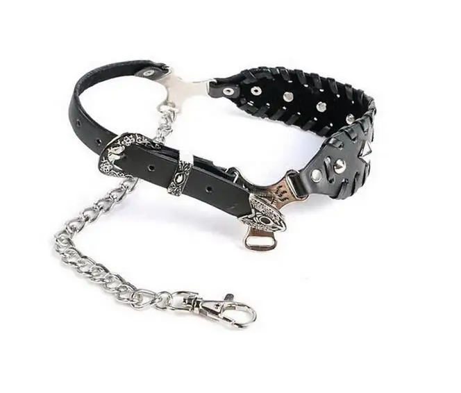 Rock punk bar stage show rivet boots chain shoes accessories men and women cool winter shoes jewelry