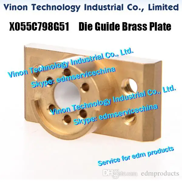 

X055C798G51 Die Guide Brass Plate Ø0.8mm for Mitsubishi DWC-BA series machines X055-C798-G51, X055C798G54 edm Lower GUIDE D BA8