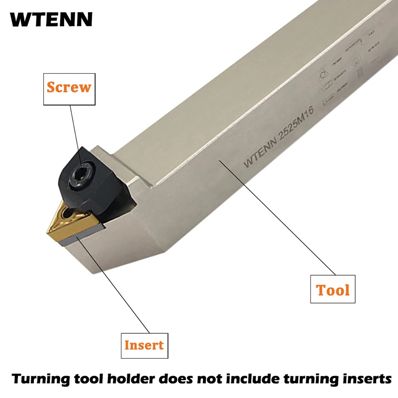 1PCS WTENN Lathe Cutter External Turning Tool Holder Lathe Tool Holder WTENN1616H16 WTENN2020K16 WTENN2525M16 CNC Lathe Tools