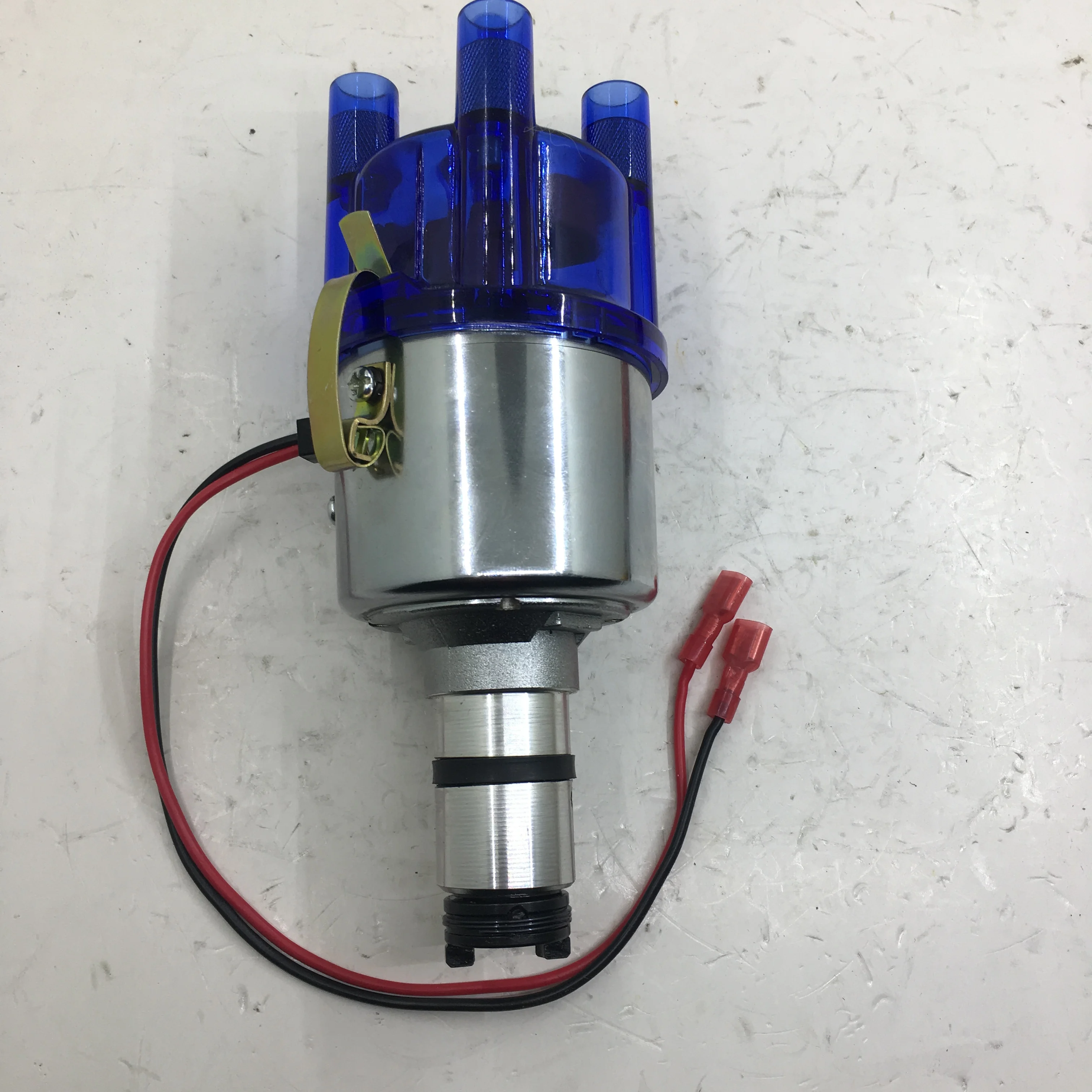 SherryBerg complete electrical CENTRIFUGAL DISTRIBUTOR for EMPI 9428 CHROME 009  STOCK CURVE for VW BUG GHIA THING BUS blue cap