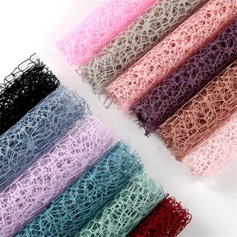 Color Organza 48cm *1 yards Bouquet Packaging Gauze Mesh DIY Craft Supplies for Scrapbooking Wedding Baby Party Decor Pendants