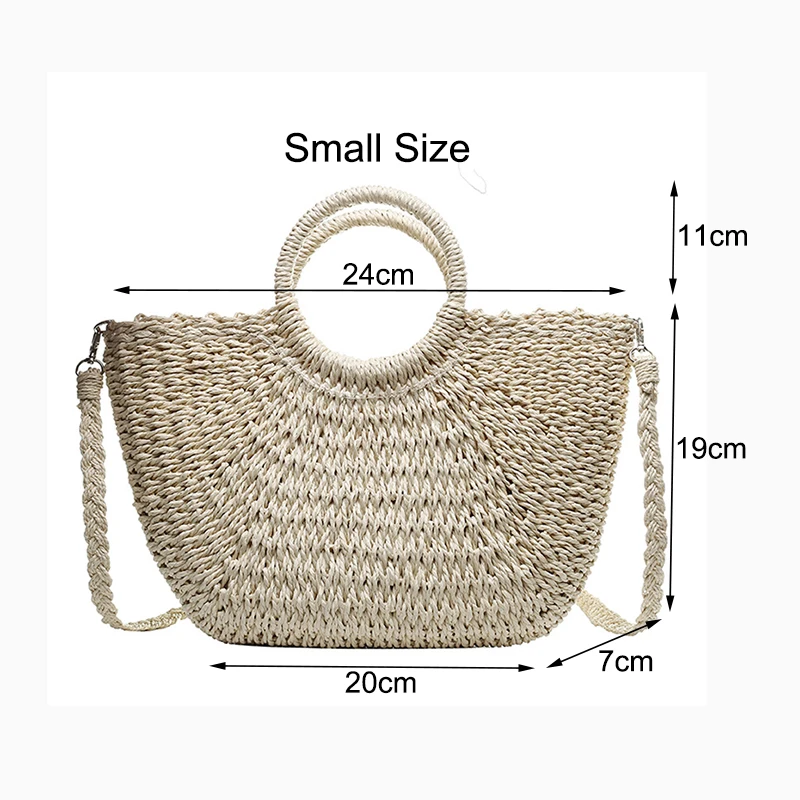 Bohemian Style Straw Handbag High Quality Multi-functional Shopping Bag Suitable For Travel and Vacation