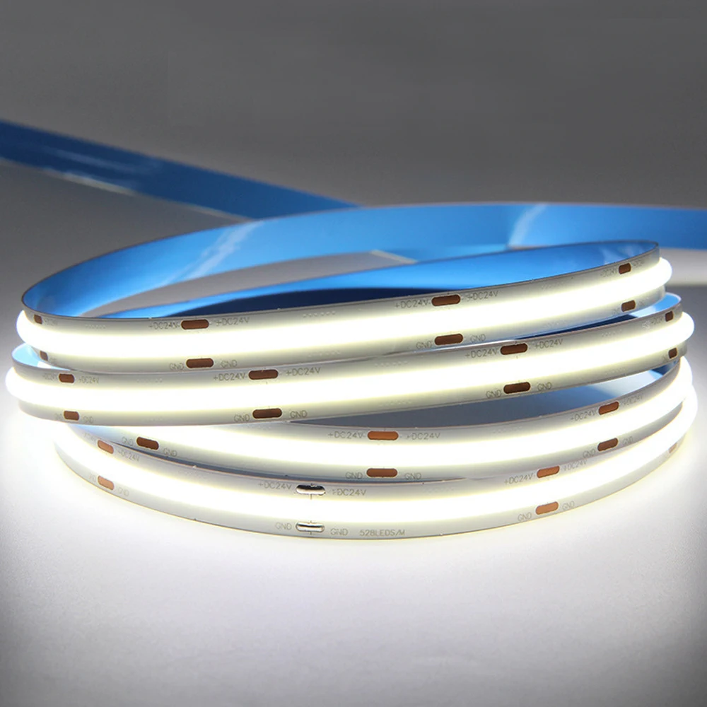 

10*5M 12V 24V 3MM COB LED Strip Light 5mm 8mm 10mm PCB High Density Flex LED Tape Light Dimmable FOB Linear Ribbon