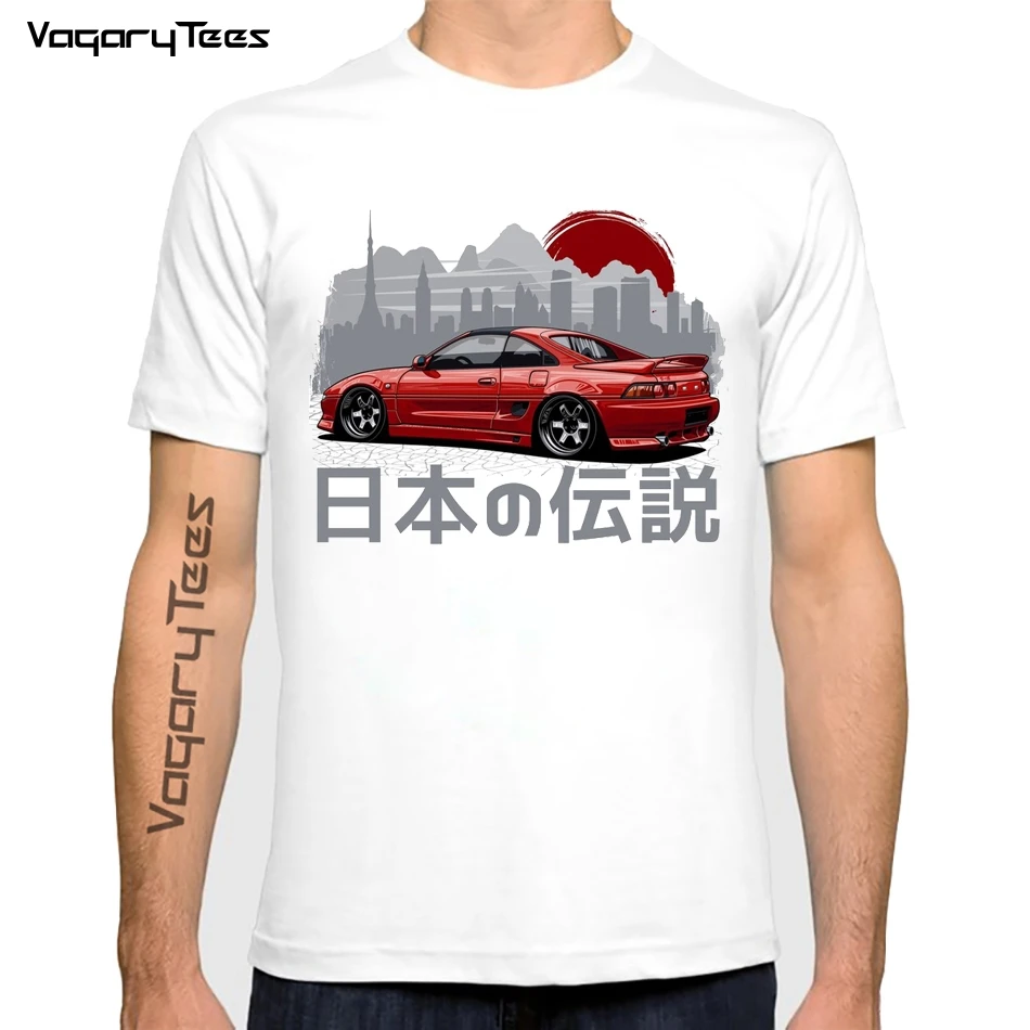 Japan Car JDM Legend MR2 Print T-Shirt Summer Funny Men\'s Japanese nostalgic cars Casual Top Harajuku Car Lover Design Boy Tee