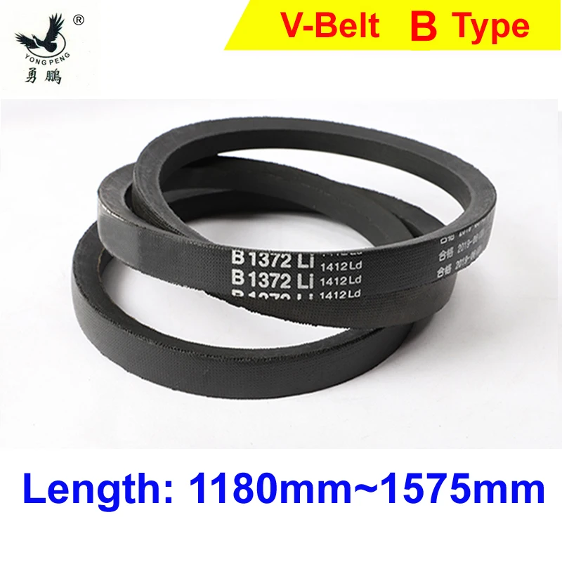 V Belt B Type B1180~1575mm Li Hard Wire Rubber Drive Inner Length Girth Industrial Transmission Agricultural Machinery V-Belt