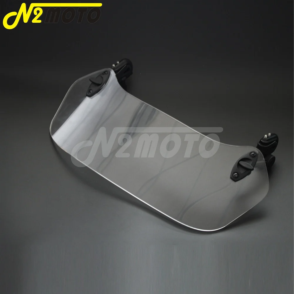 Clear Motorcycle Adjustable Air Flow Deflector Add On Windshield Extension Tour Wind Screen Spoiler for Aprilia Honda KAWASAKI