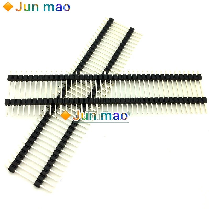 2.54mm Double plastic Single Row Male 40P PCB Board Pin Header Connector Pinheader 1*40 Long 21 23 25mm 1*40 pin