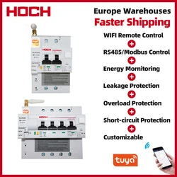 HOCH WIFI Circuit Breaker Energy Monitoring RCBO Remote Control RS485 Tuya & Smart Life Timer Automatic Interruptor Wifi Factory