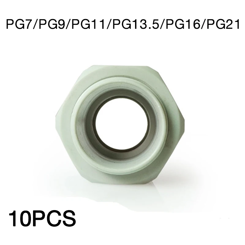 Fiches de câbles en Nylon PG 7 9 11 13.5 16 21, 10 pièces, connecteur en plastique étanche IP68 de haute qualité, manchon de câble, Joints réglables