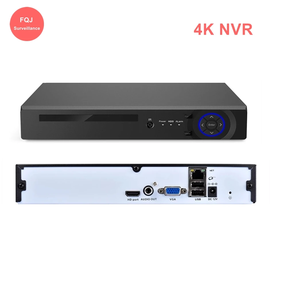 Cámara grabadora de seguridad IP 16/32 canales 4K NVR grabadora de vídeo en red de 8MP XMEYE P2P para cámara de videovigilancia IP de 2MP/3MP/5MP/8MP