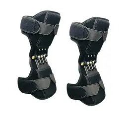 2Pcs Powerful Knee Boost Joint Support Knee Pads Patella Strap Power Lifts Rebound Spring Force Knee Protector Brace Support