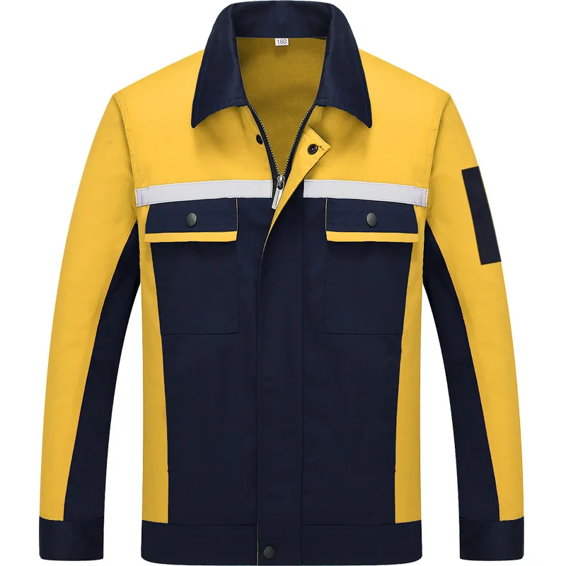 Conjunto de roupas de trabalhador masculino/feminino macacão de segurança reflexivo resistente ao desgaste grande bolso oficina reparação automóvel uniformes mecânicos