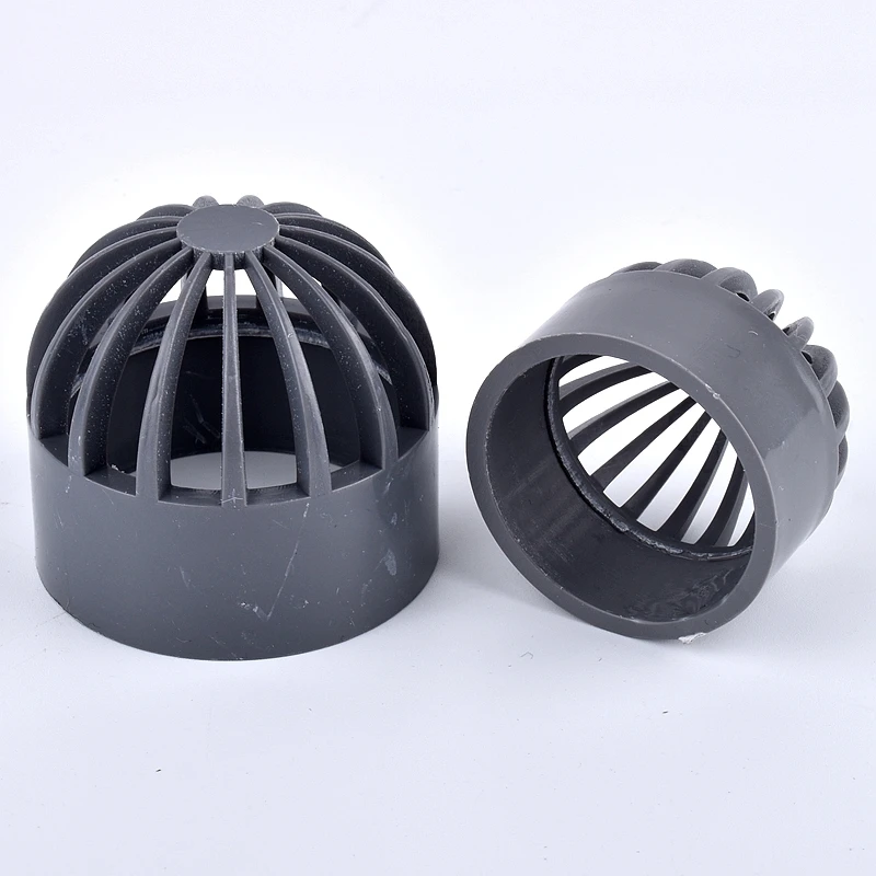 1~3Pcs Grey 20~110mm PVC Breathable Cap Air Duct Vent Cover Cap Aquarium Fish Tank Permeable Screen Filter Screen Pipe Connector