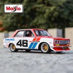 Maisto 1:24 BRE Datsun 510 Static Die Cast Vehicles Collectible Model Sports Car Toys