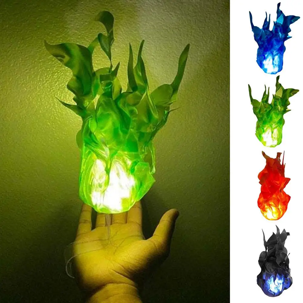 Halloween Floating Fireball Props Unique Two-color Party Toys LED Glowing Fireball Ornaments For Halloween Party Cosplay Props