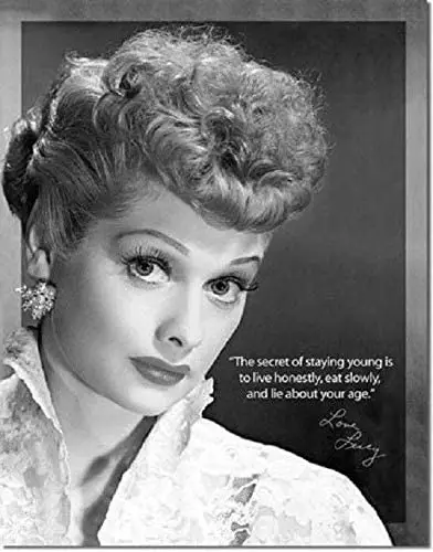 I Love Lucy Inspirational Quote Retro TV Show 1950039;s Wall Art Decor Metal Tin Sign 8x12in