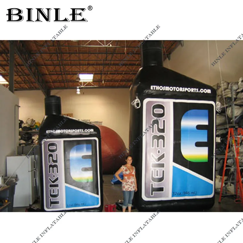 

Custom large inflatable car motor engine oil bottle model for advertising display